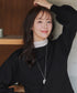【安田美沙子さん着用】ボリュームパフスリーブニット